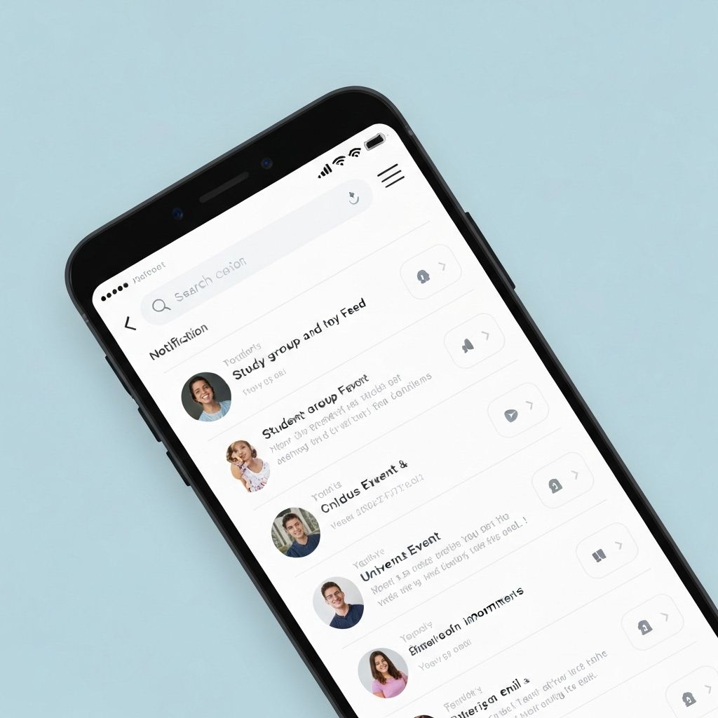 CampusConnect feed screen mockup
