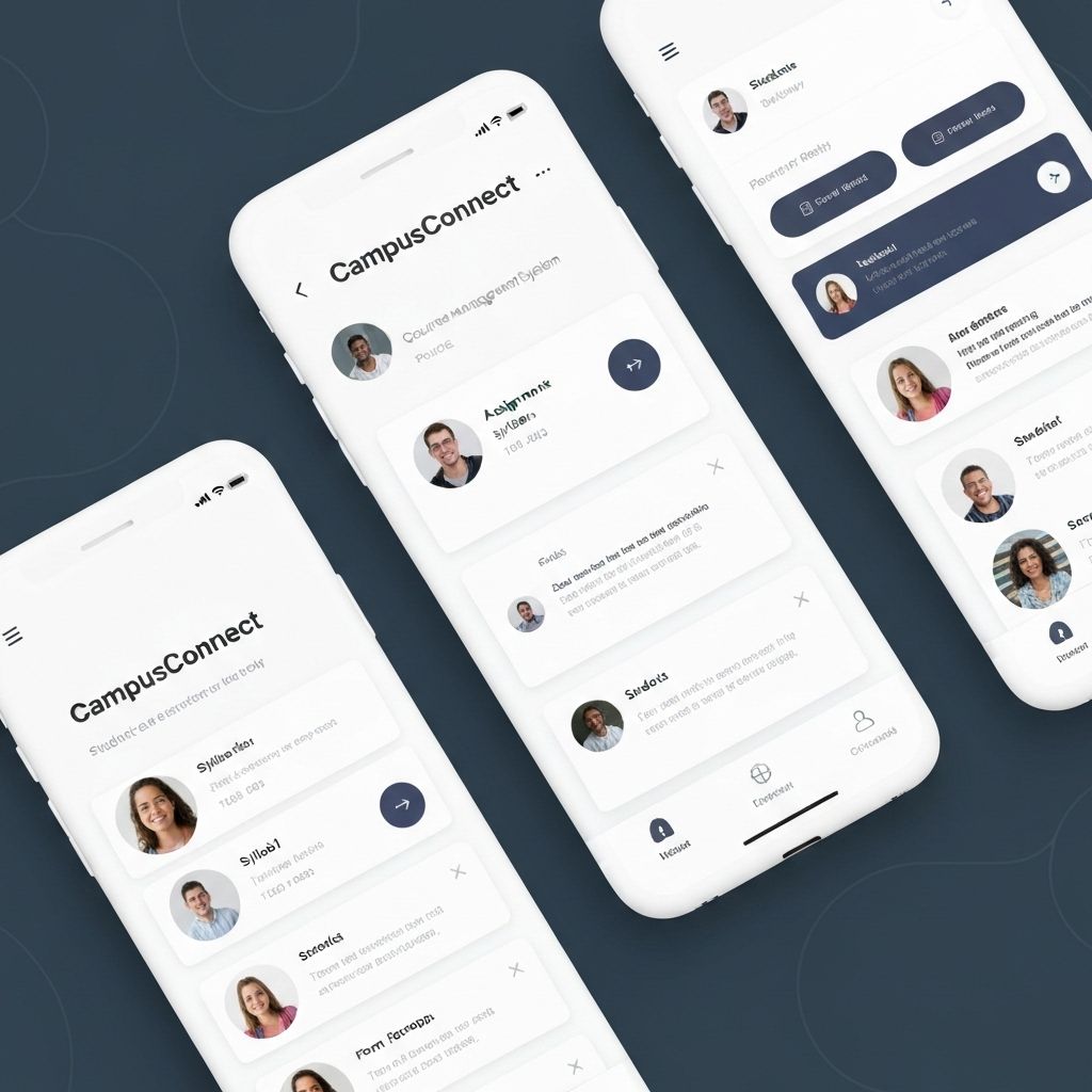 CampusConnect projects screen mockup